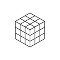 Cube icon vector. Linear style sign for mobile concept and web design. vector