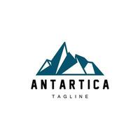 Iceberg Logo, Antarctica Logo Design, Simple Nature Landscape Vector Illustration Template