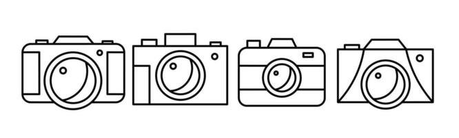 Camera illustration. Camera set for business. Stock vector. vector