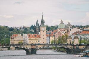 beautiful view of the city Prague photo