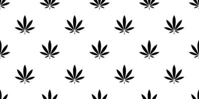 Marijuana seamless pattern vector weed cannabis leaf repeat wallpaper tile background scarf isolated plant nature