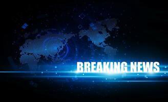 Abstract Breaking news Light out technology background Hitech communication concept innovation send for planet earth with sunrise and technology vector