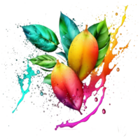 vrij downloaden water kleur fruit PNG realistisch foto, ai generatief