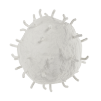 Weiß Blut Zelle 3d realistisch Symbol Analyse. Leukozyten medizinisch Illustration isoliert transparent png