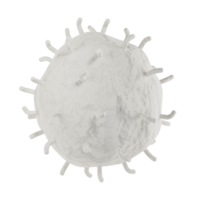 White blood cell 3d realistic icon analysis. Leukocytes medical illustration isolated transparent png