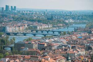 beautiful view of the city Prague photo