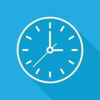 Flat Face Clock Vector Icon, Time Management Icon, Watch, Alarm Clock, Time Icon Design, Seconds, Minutes, Business Hours, Chronometer Symbol, Technology Symbol, Interval Elements Vector Illustration