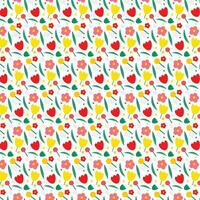 Abstract summer red and yellow surface pattern design vector