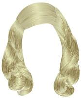 trendy woman long hairs blond colors .  beauty fashion .  realistic  graphic 3d. vector