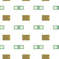 Money seamless pattern. Financial pay and money investment, vector illustration