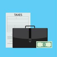 negocio impuestos vector. impuesto negocio contabilidad y ilustración de negocio impuesto formas vector