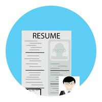 Search for employee human resource. Hr and human resource management, vector human resources icon, illustration recruitment and hiring