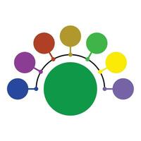 Circular scheme chart. Corporate diagram infochart element, vector illustration