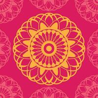 vector hand drawn colorful mandala lotus flower drawing