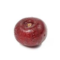 Ripe red cherry on a white isolated background photo