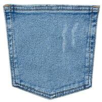 Back pocket of blue jeans photo