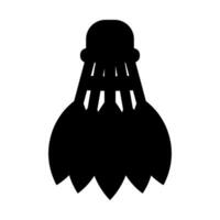 black silhouette shuttlecock logo vector