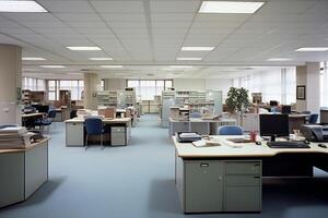 Office space of the police station with workplaces. photo
