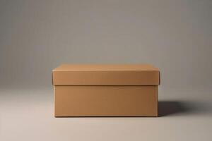 Cardboard box with lid.. photo
