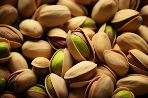 Pistachios in a shell close-up. photo