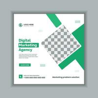 Creative digital marketing social media design post vector