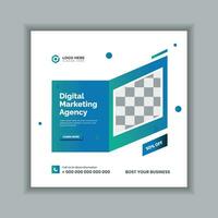 publicación de diseño de redes sociales de marketing digital vector