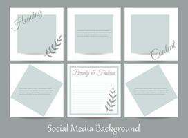 Social media story post background. Ripped torn paper texture template in neutral. Abstract simple layout for square frame booklet, brochure, flyer of summer, school, education, and scrapbook vector