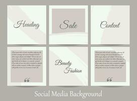 Abstract social media story post background. Ripped torn paper texture template mockup in neutral nude color. Abstract simple universal layout for a square booklet, brochure, and flyer for beauty vector