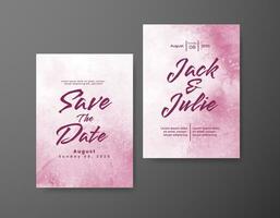 Wedding invitation with abstract watercolor background vector