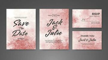 Wedding invitation with abstract watercolor background vector