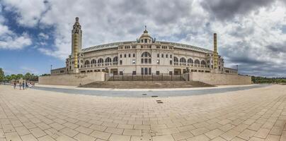 Panoramic image of the Olympic Stadium in Barcelona in 2013 photo