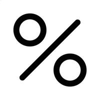 math symbol icon percent vector