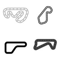 Racing circuit icon vector