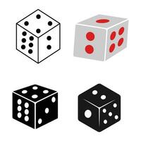 casino dice icon vector