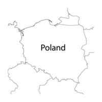 Polonia mapa icono vector