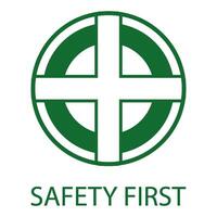 Safety first icon vector