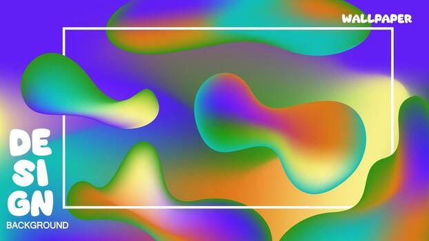 abstract wallpaper design featuring colorful liquid gradients in a futuristic and dynamic style. This vector illustration is an excellent addition to any digital collection no 2