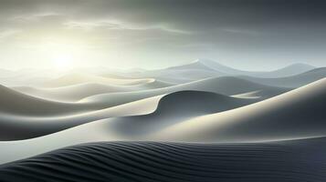 beautiful grayscale of a desert wallpaper, Generative AI photo