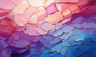 Cracked colorful painted wall texture background, Generative AI photo