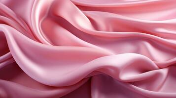 abstract pink fabric folds background, Generative AI photo