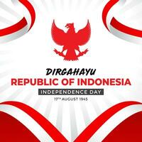 bendera merah putih Indonesia o bingkai bendera merah putih y antecedentes merah putih o ornamento marco merah putih vector