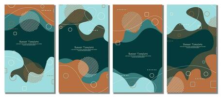 Abstract modern template set background. vector