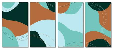 Minimalist abstract hand drawn set background. vector