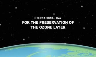 International Day for the Preservation of the Ozone Layer background. vector