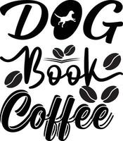 DOG BOOK COFFEE vector