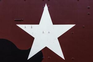 military panel background painted with a white star photo