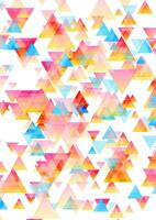 Colorful pastel triangles abstract tech low poly background vector