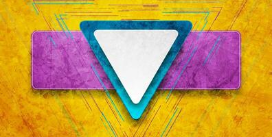 Hi-tech abstract grunge background with triangles vector