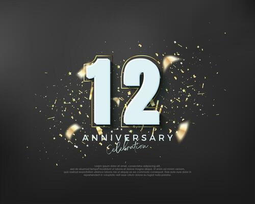 Premium Vector  Number 12 logo icon design, 12nd birthday logo number,  anniversary 12