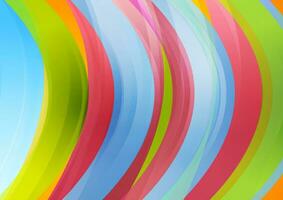 Colorful glossy waves abstract background vector